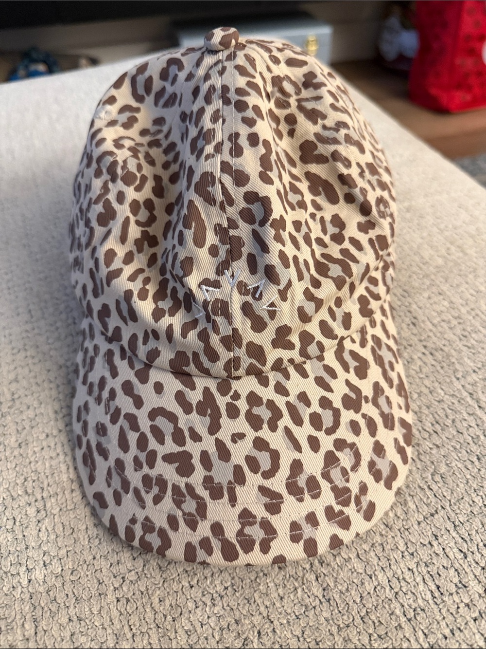 NWT Varley The James Cap Leopard Print Baseball Cap - Brown/Beige